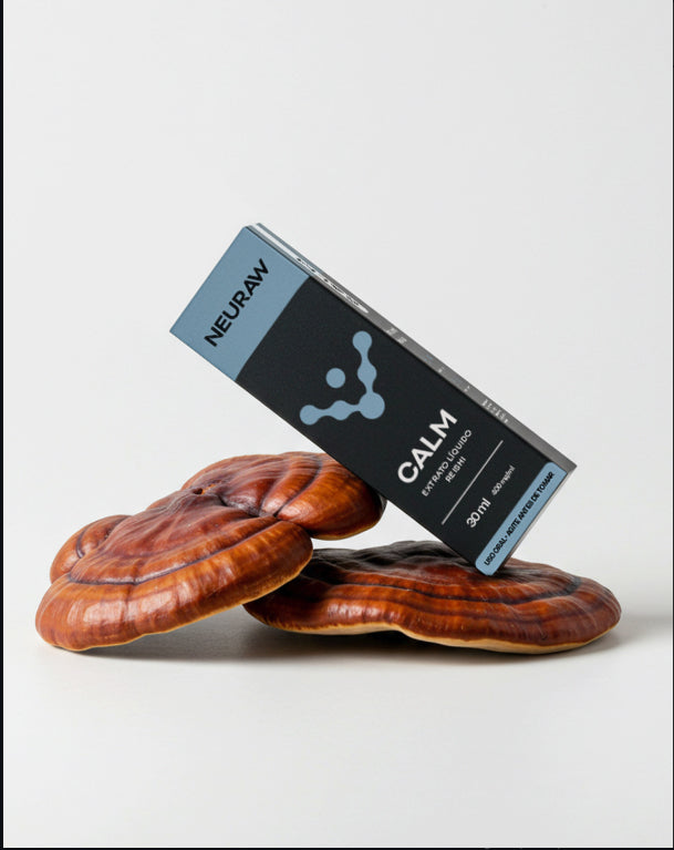 Por dentro do frasco — Neuraw Calm - Extrato Reishi - 30 ml