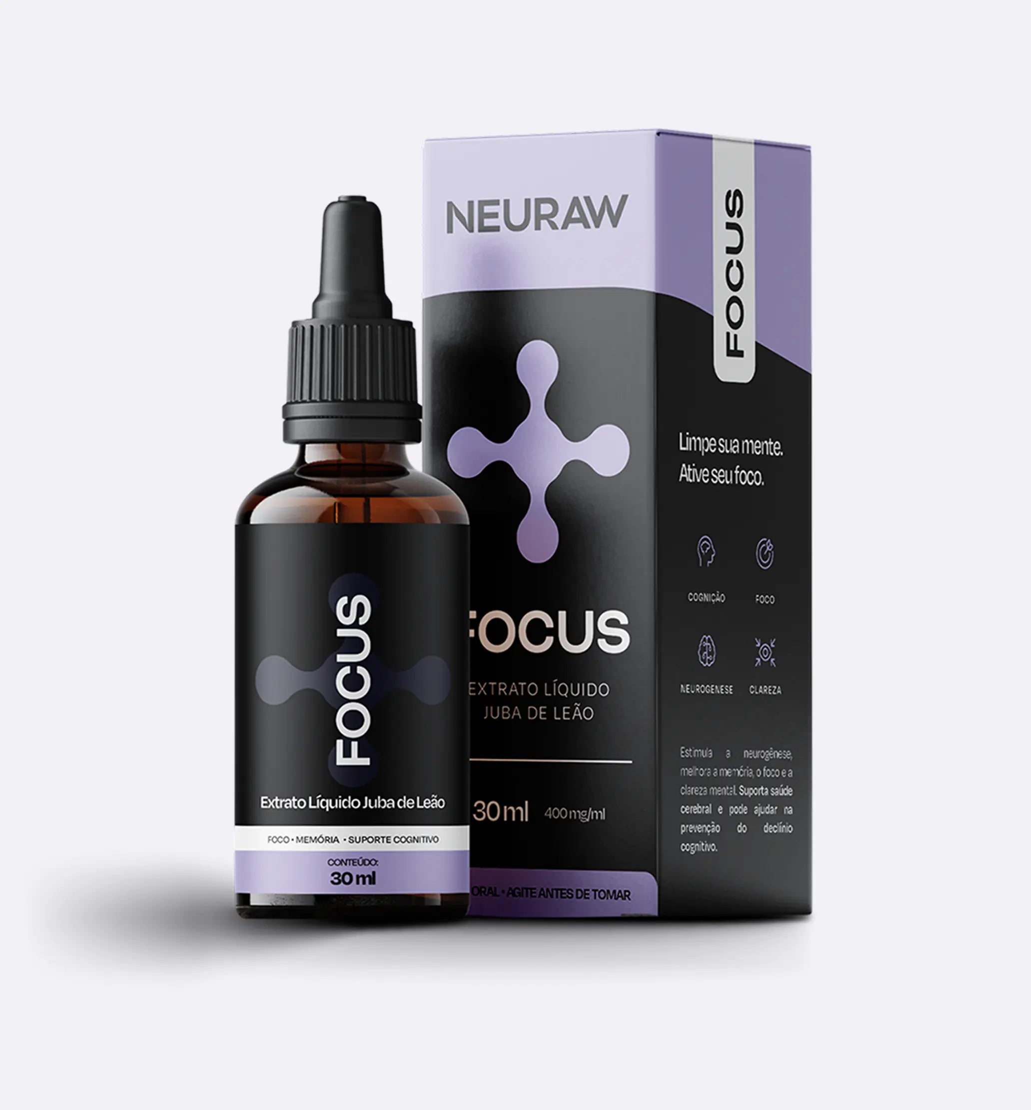 Neuraw Focus - Extrato Líquido Juba de Leão