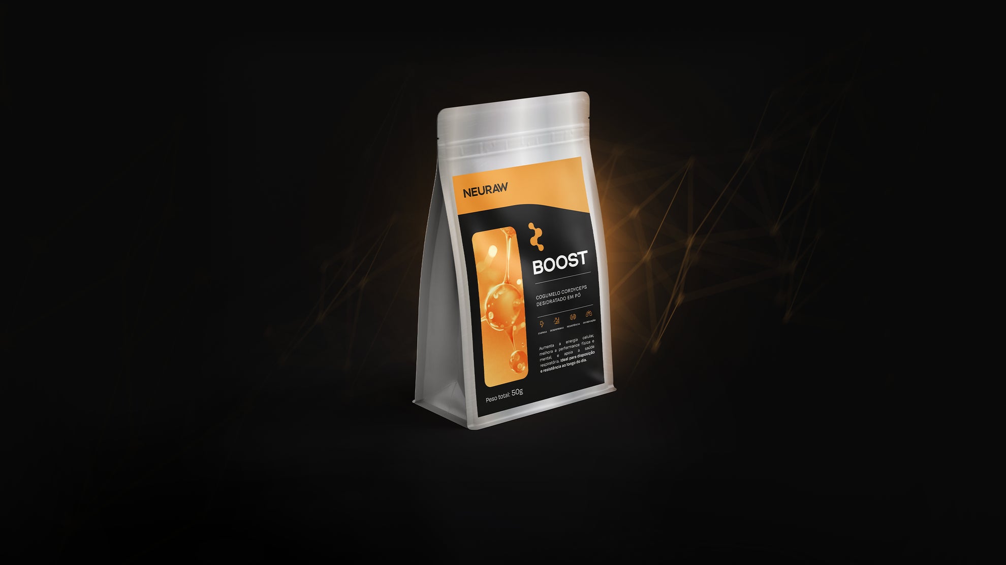 Neuraw Boost – Cogumelo Cordyceps em pó - 50g