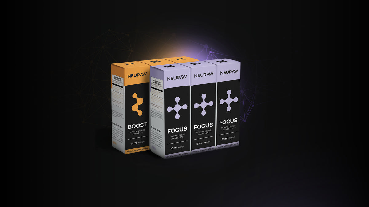 Kit Flow II com 6 Frascos -  3 Extratos Juba de Leão e 3 Extratos Cordyceps - 30 ml (cada)