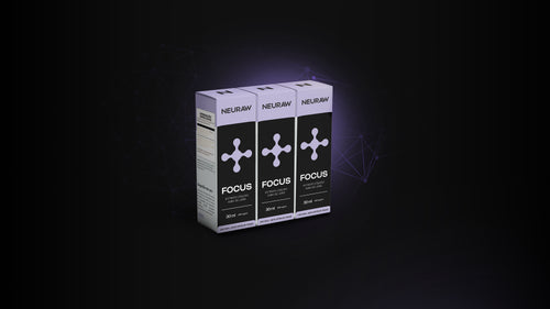 Kit com 3 Frascos - Neuraw Focus - Extrato Líquido Juba de Leão - 30 ml
