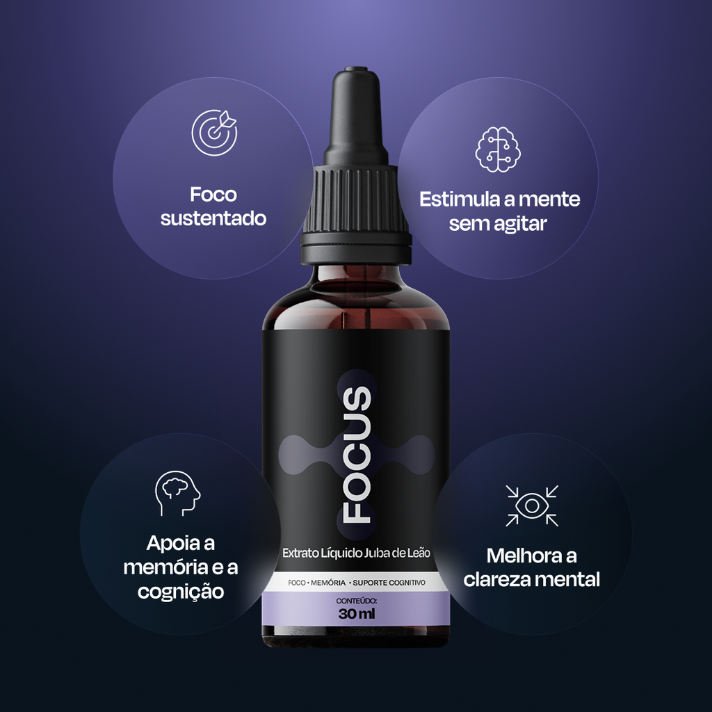 Neuraw Focus - Extrato Líquido Juba de Leão