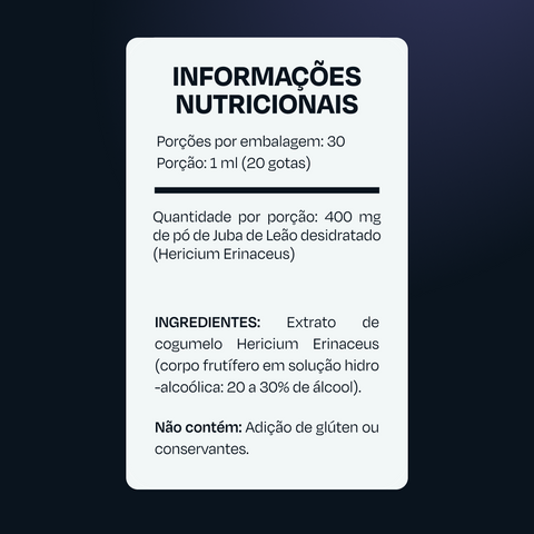 Neuraw Focus - Extrato Líquido Juba de Leão